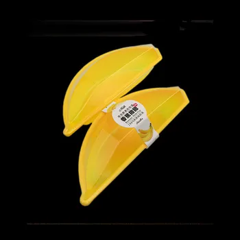 

100pcs Creative banana shape disposable dessert cake plastic cup DIY cake cream mousse packaging package box with clear cover