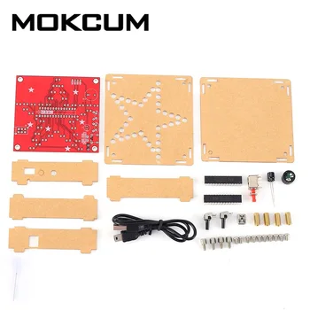 

DIY Kit Pentagram RGB LED Music Colorful Flashing Light Five-Pointed Star Suite