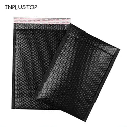 INPLUSTOP 20Pcs PE Clothing Bubble Mailer Bag Black Foam Padded Envelope Express Courier Bags Plastic Shockproof Packaging Bags