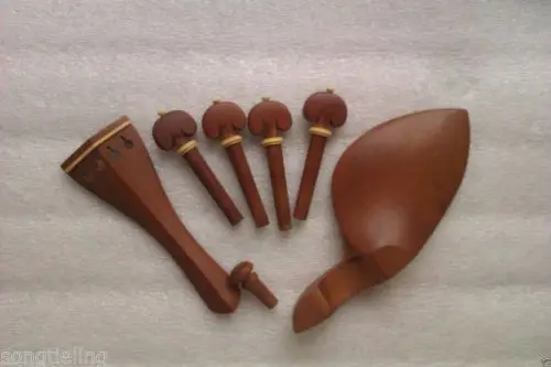 3 комплекта Jujube скрипка 4/4 с кольцо из самшита с колышек для подбородка хвостовая часть