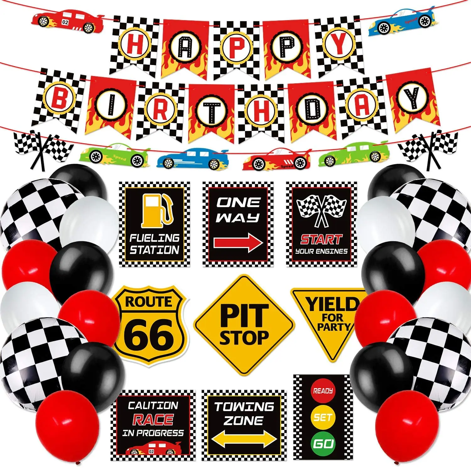 Race Car Birthday Party Decoration Set 