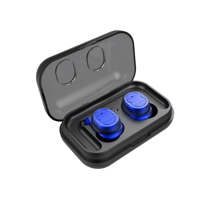 TWS 8 Bluetooth спортивные наушники водонепроницаемые беспроводные наушники с шумоподавлением в ухо зарядная коробка для ios Andriod мобильного телефона - Цвет: Blue
