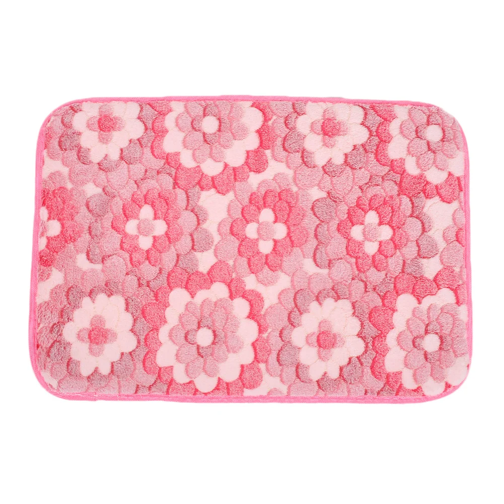pink various flowers 60*40 см, кухонный коврик, коврик для ванной, противоскользящий, поглощающий воду, коралловый бархат, ковер для спальни, коврик для ванной, коврик для ванной комнаты, для туалета, дома 60X40 см - Цвет: pink various flowers