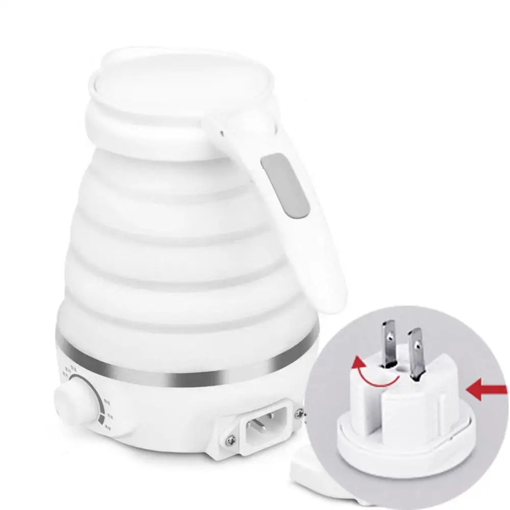 AU plug 0.6L компактный размер домашний электрический чайник прочный силиконовый складной 850 Вт компактная для путешествий бойлер электрический прибор - Цвет: AU plug