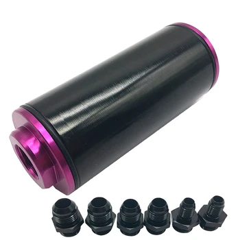 

Inline Fuel Filter Flow Turbo 50MM Oil Fuel Filter With AN6 AN8 AN10 Adaptor