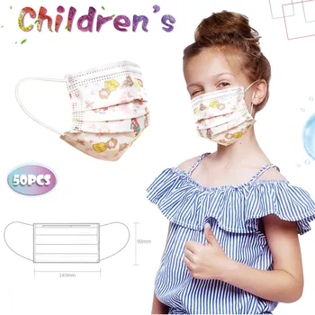 

10/20/30/50pcs Children Mask Disposable Face Mask Industrial 3Ply Ear Loop Masque Mouth Muffle Mouth Cap Facial Mask Face Shield