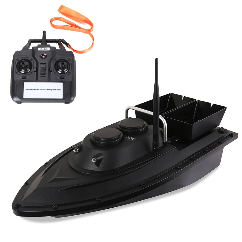 Newest D11 RC Boat Fish Finder Fishing Bait Boat 1.5kg Loading 500m Remote Control Fixed Speed 2 Motors 2 Bait Bin 2 LED Light
