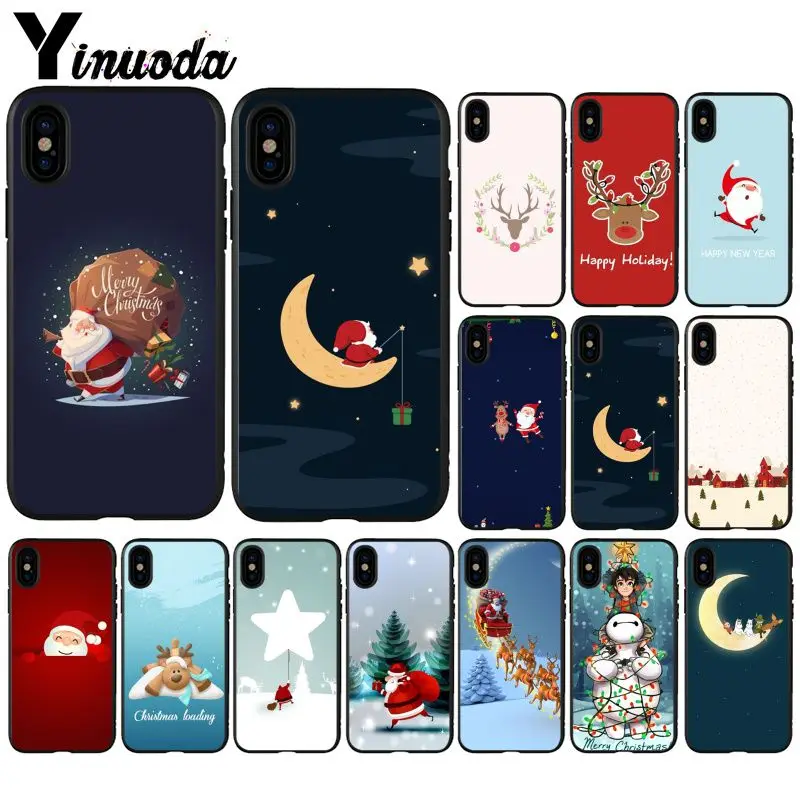 Yinuoda с новым годом на заказ фото мягкий чехол для телефона iPhone X XS MAX 6 6s 7 7plus 8 8Plus 5 5S
