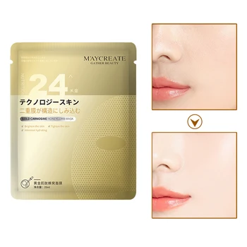 

New Golden Carnosine Honeycomb Anti-aging Mask Moisturizing Mask 5 Packs