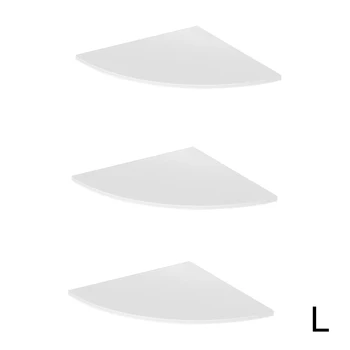 

3pcs Home Decor Corner Shelf Easy Clean Storage Rack Shower Wall Mounted Display Office Bathroom Kitchen Floating Living Room