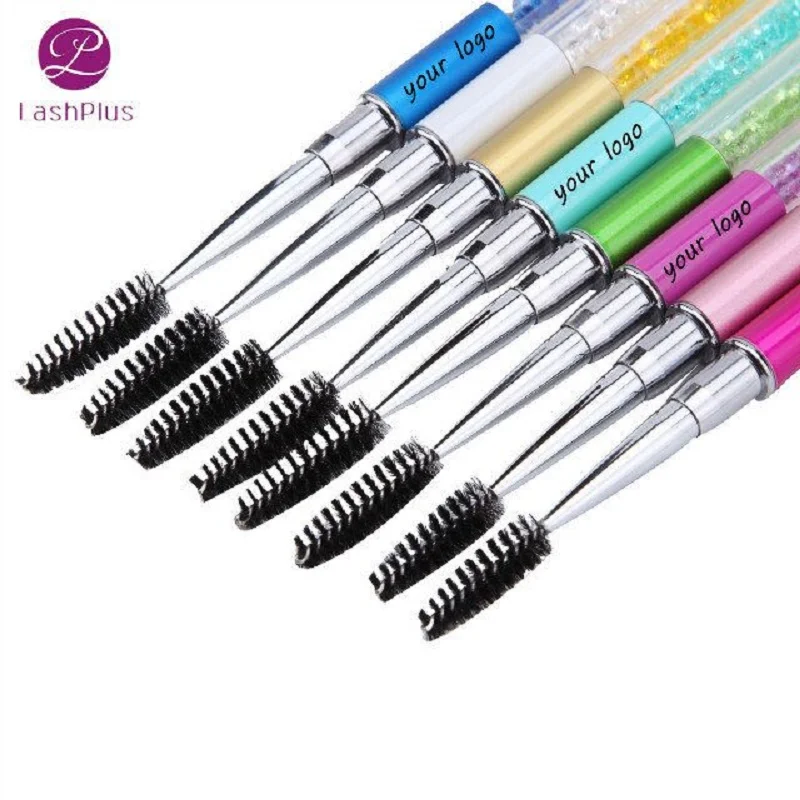 Косметическая щеточка для ресниц с украшением в виде кристаллов тушь и бровей