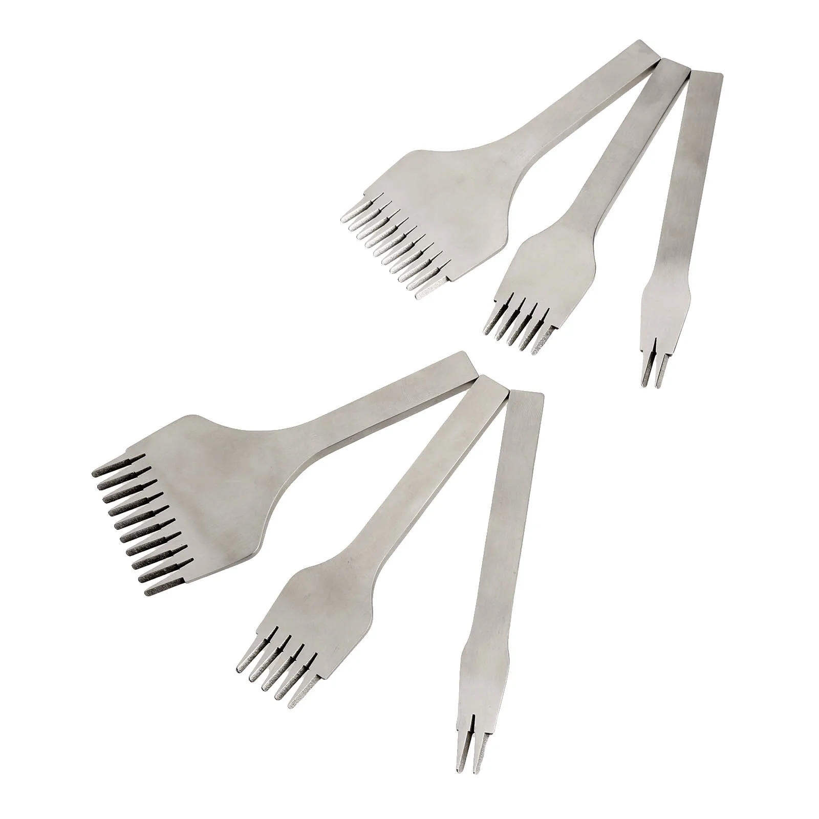 

3pcs 3.38/3.85mm French Style Leather Craft Hole Punches Stitching Punch Tool Set Leather Craft Europe Oblique Flat Cut