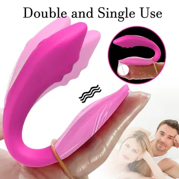 FLXUR Wireless U Shape Panties Vibrators for Women G Spot Clit Erotic Massager Double Vibrating Silicone Sex Toys Couples 3