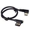 FULL-Usb-C 3.1 Type-C To Left Right Angled 90 Degree Usb 2.0 Data Cable with Sleeve for Tablet & Phone 15Cm ► Photo 2/6