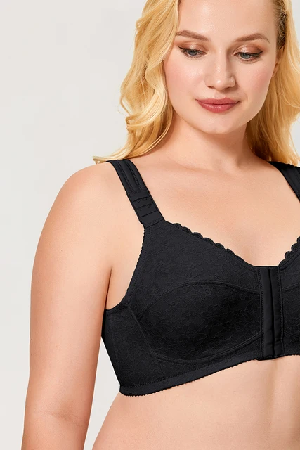 Women's Front Closure Posture Bra Full Coverage Back Support Comfy 