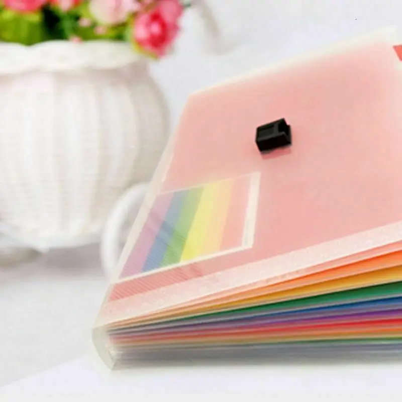 13 карманная папка для офиса, разноцветная А6 Папка-органайзер для документов, для дома, офиса, корзина для хранения, цветная кабина