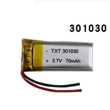 

301030 3.7V 70mah lithium polymer rechargeable battery for MP3 MP4 toy bluetooth headset recording pen smart band Selfie stick