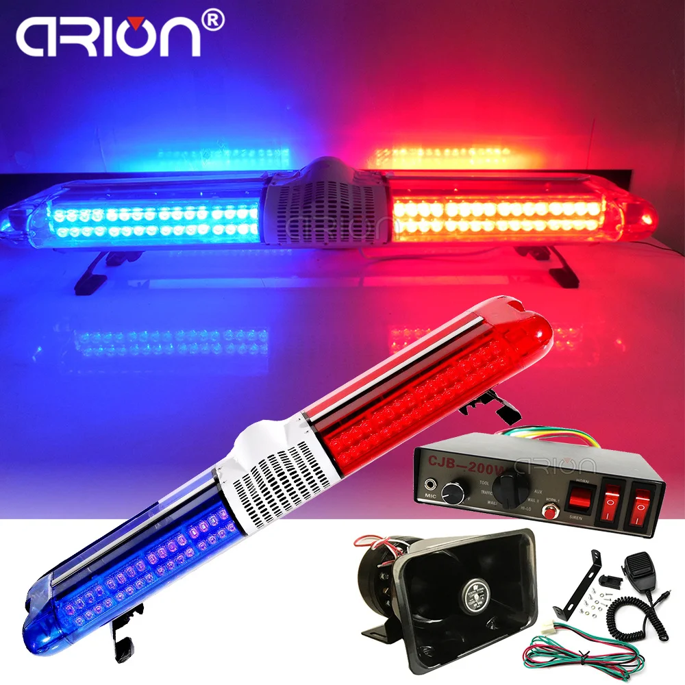 12 V-24 V Универсальный 4" дюймовый 144 светодиодный длинная Автомобиля Световой мигающий предупреждающий свет проблесковый маячок красные, синие Ambre белые Светодиодная панель