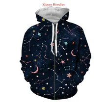 

Jumeast Men Women Sweatshirts Starry Sky Stars Moon Oversized Coat Harajuku Casual Jacket Pullover Fashion Spring Zipper Hoodies
