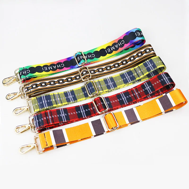

Nylon Colorful Women Shoulder Bag Strap for Crossbody Rainbow Bag Accessories Handle Handbag Purse Strap Bag Belt Bandolera