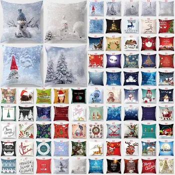 

Hot sale christmas Pillow cases square pillow covers throw pillow case beauty pattern pillow case size 45*45 cm