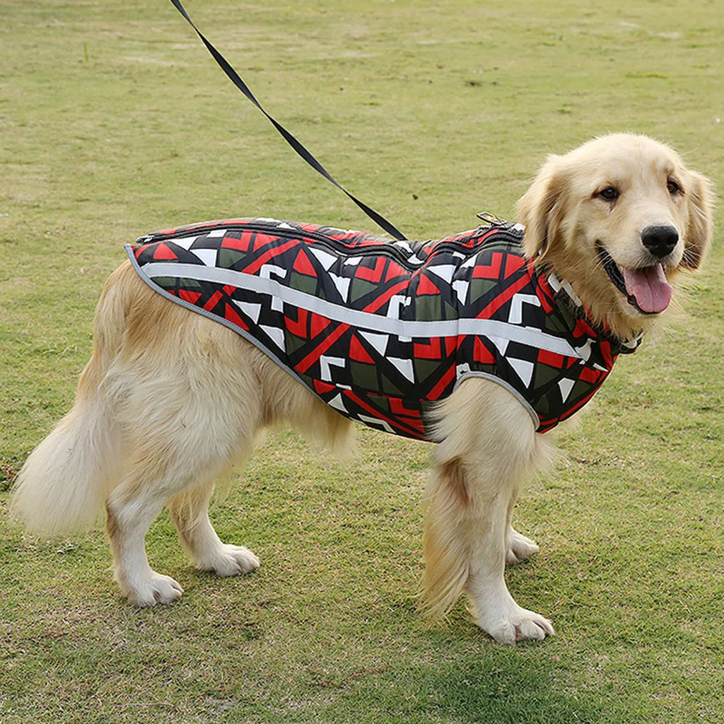 Зимний комбинезон для собак одежда большая домашняя собака футболка со щенком одежда с принтом в виде собак камуфляж держать теплая непродуваемая куртка ubranka dla для упаковки пищевых продуктов