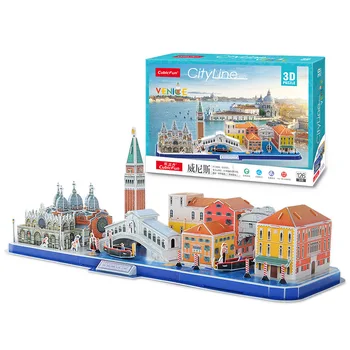 

Classic Jigsaw Venice Piazza San Marco Basilica di San Marco bridge sighs Puzzle Brick scale Style Models Sets World Building