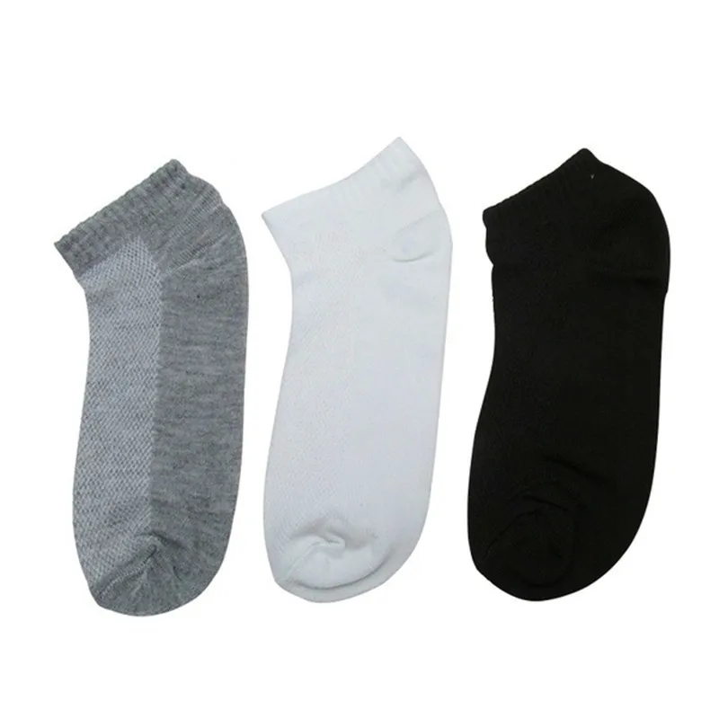 5 пар, мужские хлопковые короткие носки, белые, черные, серые, дышащие носки до лодыжки, низкие носки, спортивные носки, повседневные носки