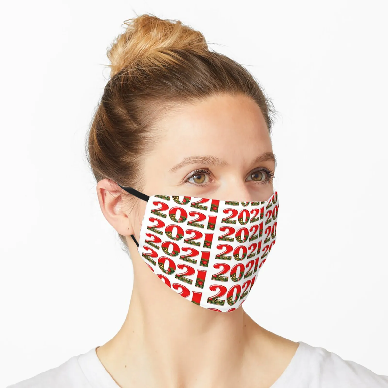 

Fast Delivery Happy New Years 2021 Mask Adult Washable Breathable Reusable Protection Mask Bandage shield MÃ¡scara para adultos