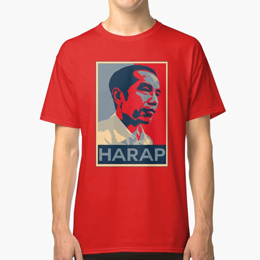 Футболка с индонезийским изображением Идо Джоко вдодо Обамы Футболка с индонезийским изображением Идо Джоко вдодо Обамы