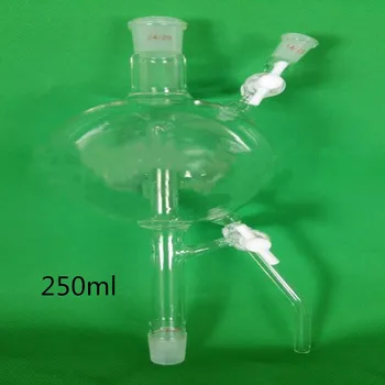 

250ml / 500ml solvent distillation head 24 * 2 * 14 glass solvent distillation head (double Teflon gate)