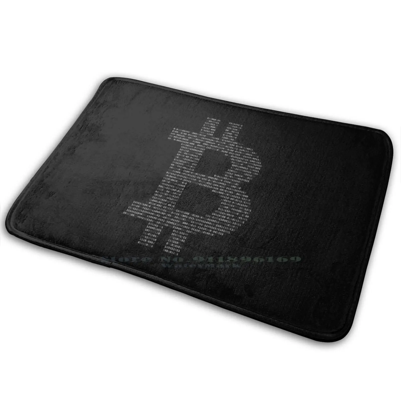 Bitcoin Binary Black Mat Rug Carpet Anti-Slip Bedroom Entrance Door Mat |  eBay UK