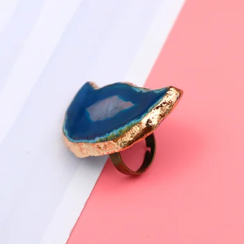 

1PC Nail Art Palette Agate Ring Color Mixing Plate Portable Manicure Tool Delicate Fake Nail Display Plate Creative Nail Tip Sho