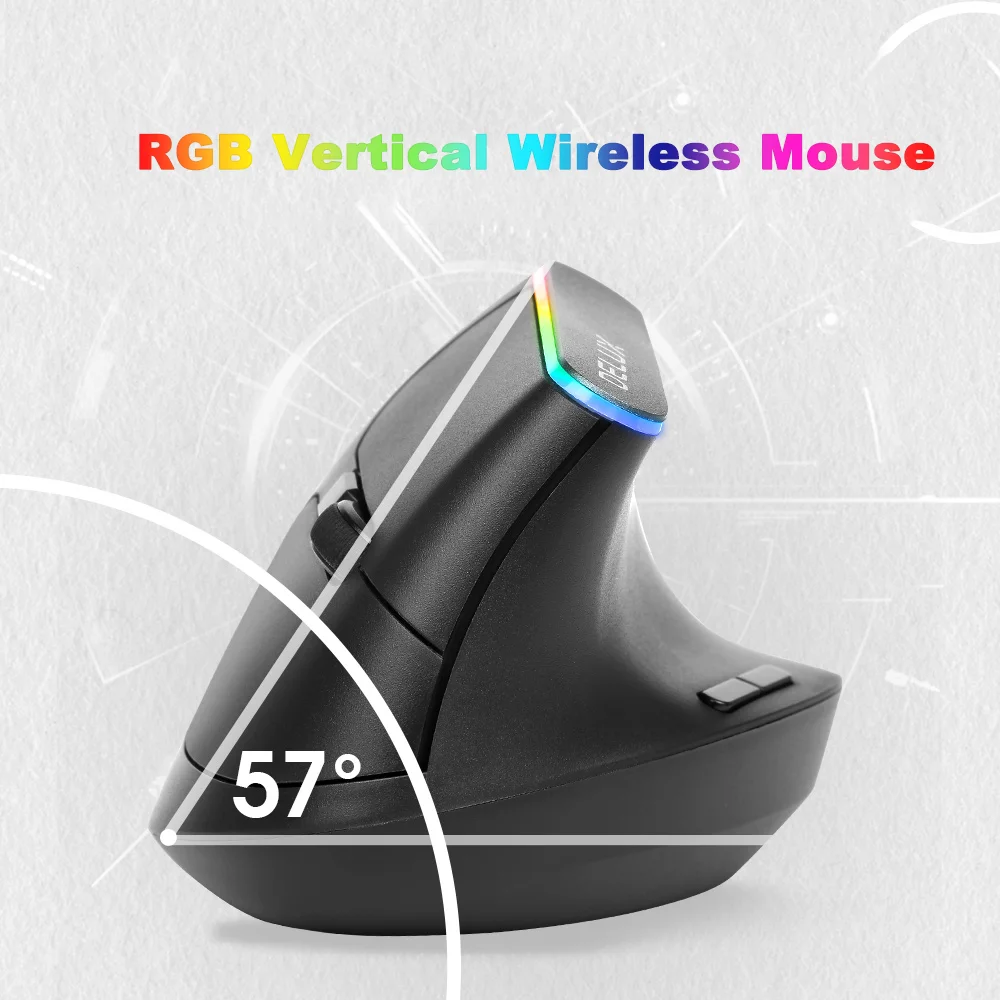 Ergonomic Vertical Mouse Wireless Gaming 2.4G 1600DPI USB Optical Mause 6 Buttons RGB Backlit PC Gamer Mice For Laptop | Компьютеры и