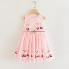 Г. Летние платья принцессы с блестками и бантом для девочек; Детские вечерние платья Феи; 6 шт/лот;