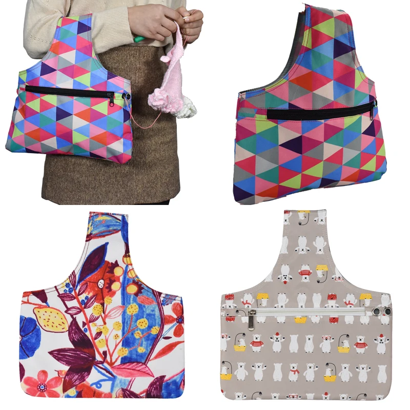 

Knitting Handbag Yarn Tote Storage Bag Yarn Crochet Hooks Weave Tool Knit Storage Bag For Wool Sewing Supplies Threads Organizer