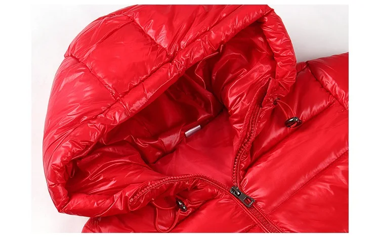 Winter new thick warm children's sports down jacket big girl girl long white duck down hooded down jacket children's clothing