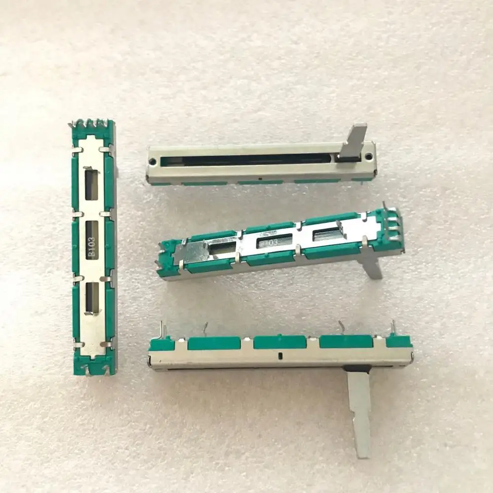10pcs 60mm Straight Slide Potentiometer B10K For PIONEER DJM 400 500 600 Mixer Volume Putter / Dual Channel Fader 20MMD