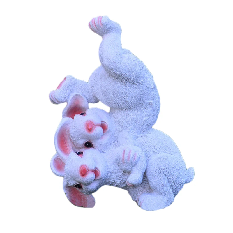 Cute Easter Rabbit Desk Decoration Fairy Garden Bunny Animal Figurine Home Decor Valentines Day Gift | Дом и сад