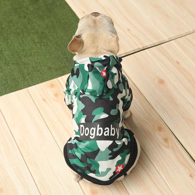 Pet Костюмы камуфляжная одежда с принтом в виде собак маленькие панель в форме французского бульдога плюшевый Пудель персонализированные Костюмы 2,5-18 кг Одежда для собак