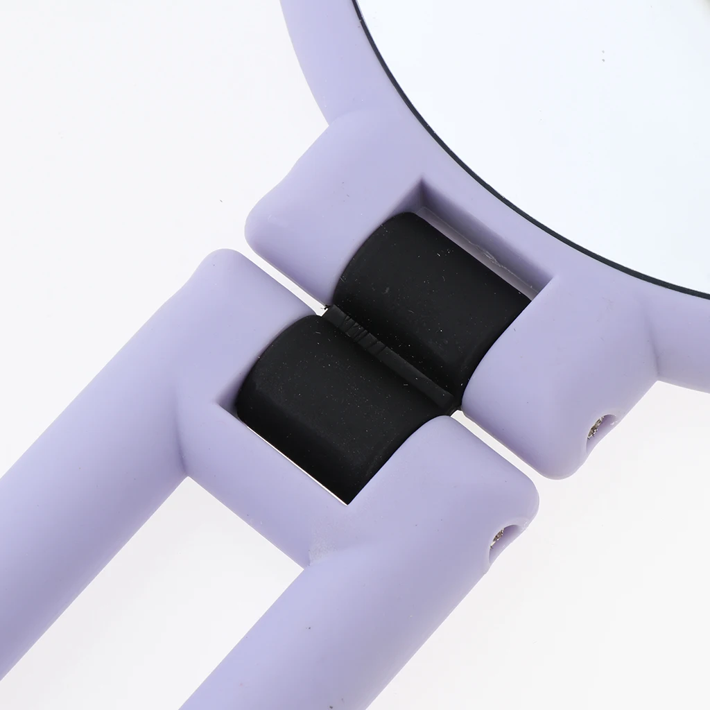 Folding Hand Held Mirror with 2x/3x/15x Magnification & True Image, Travel Countertop Makeup Shaving Mirror 