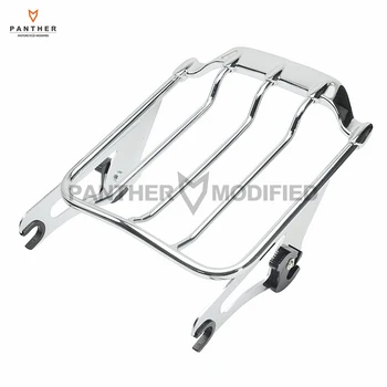 

Chrome Motorcycle Air Wing Detachables Two-Up Luggage Rack case for Harley Street Glide Road King 2009-2017