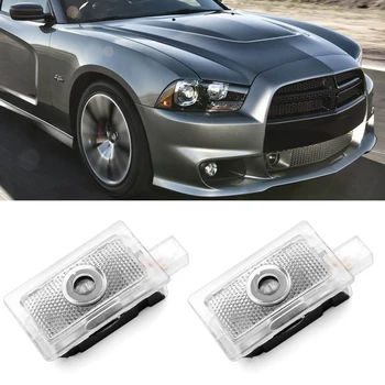 

4 Pcs Logo Door Light for Dodge Charger Avenger Magnum Dodge CHARGER Car Welcome Lamp Auto Emblem Laser Projector Ghost Luces