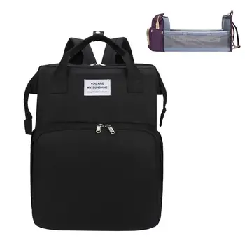 

Baby Nappy Changing Bag Portable Folding Crib Diaper Backpack Stroller Straps