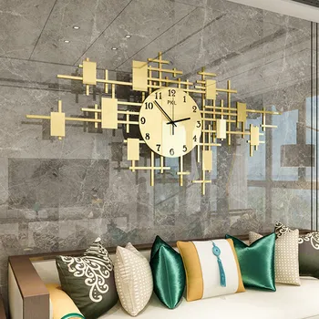 

Nordic Fashion Wall Clock Metal Wall Watch Home Decor Living Room Bedroom Silent Clock Wall Modern Design Digital Wall Clocks