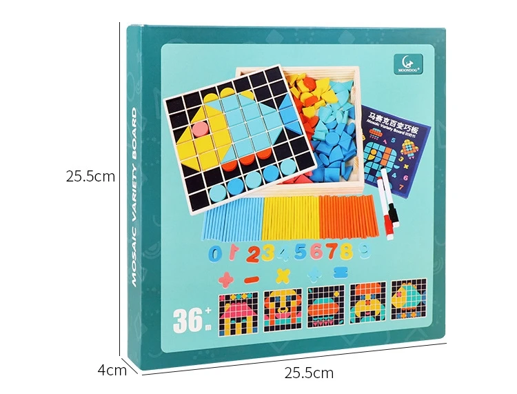 Мозаичная головоломка многофункциональная доска для рисования Магнитные игры детские многофункциональные Обучающие коробки развивающие tos139