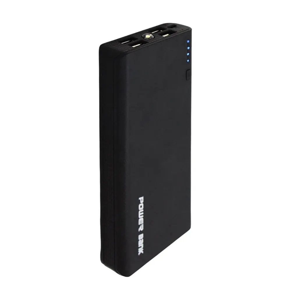 Универсальный внешний аккумулятор с 4 usb-портами 6000 мА · ч, зарядное устройство, источник питания 18650, Резервная мощность батареи, аварийный светодиодный светильник