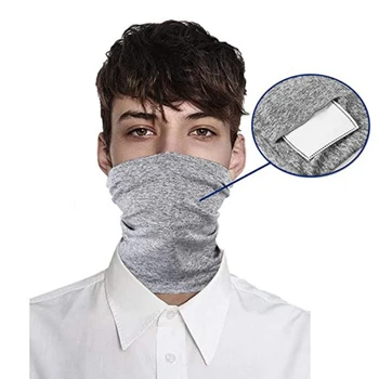 

Men Multi-purpose Ice Silk Headscarf Hiking Scarves Anti-Dust With 5-layer Filters Washable Outdoor Bandanas