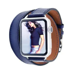 Allbay 2019 новые модные полосы для apple watch band 38 мм синяя кожа для apple watch replcement браслет 42 мм ремешок для часов
