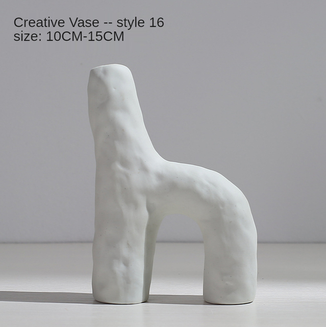Ceramic Vase White Nordic Style Ceramic Vase Modern Minimalist Vase Vase for Home Decoration Decoracion Nordica Hogar